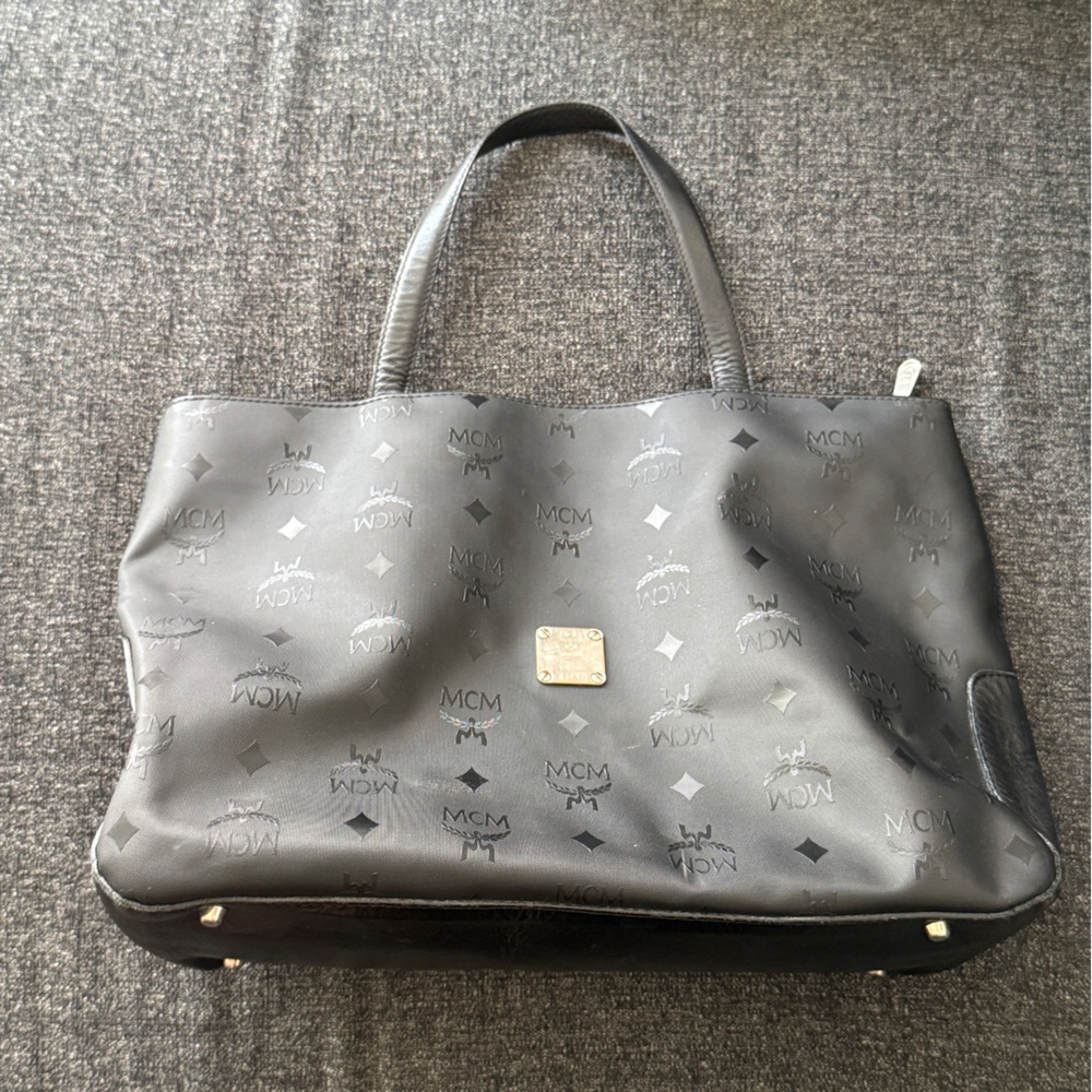 MCM Black Tote Bag with Structured Design